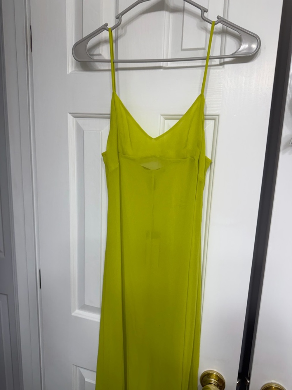 BCBGMaxAzria Lemon Grass Deanne Dress with Spaghetti Straps